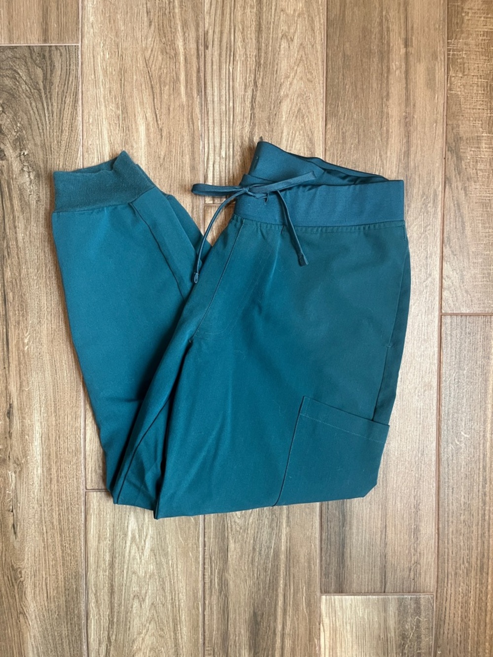 Teal Drawstring Scrub Joggers